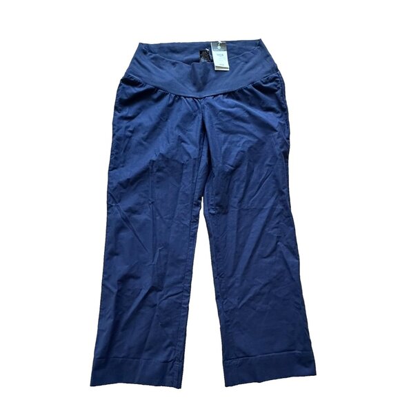 Babystyle Navy Petite‎ Maternity Under The Belly  Pant Women Size P - Picture 1 of 8
